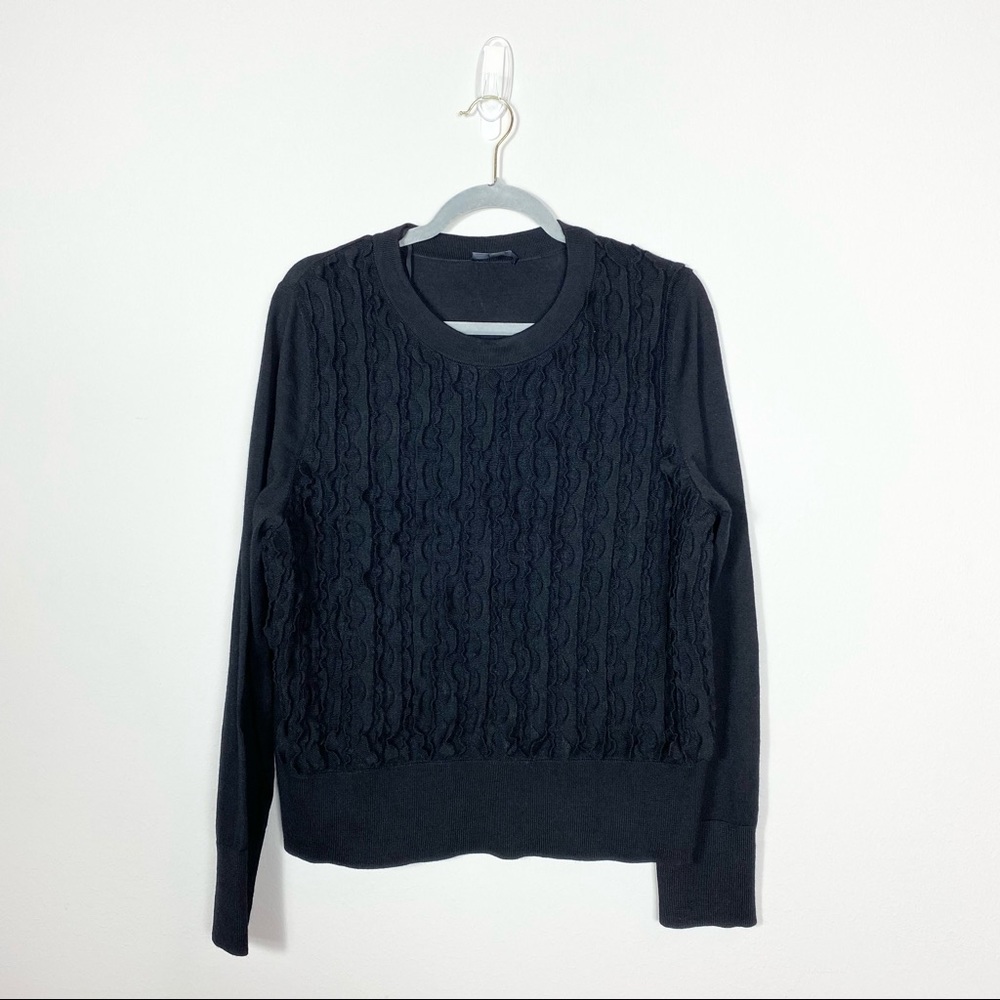 COS  knit sweater wool black small